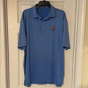Men's Blue Peter Millar Golf Performance Polo Shirt  size Medium
